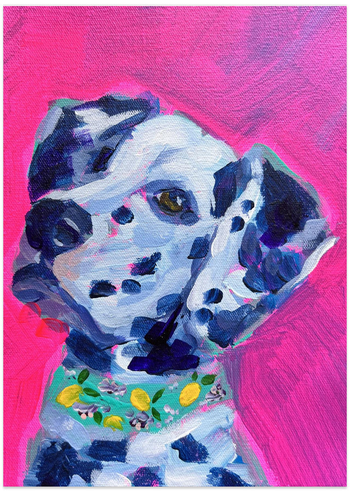 Perro dálmata magenta  ·  cuadro de decoración