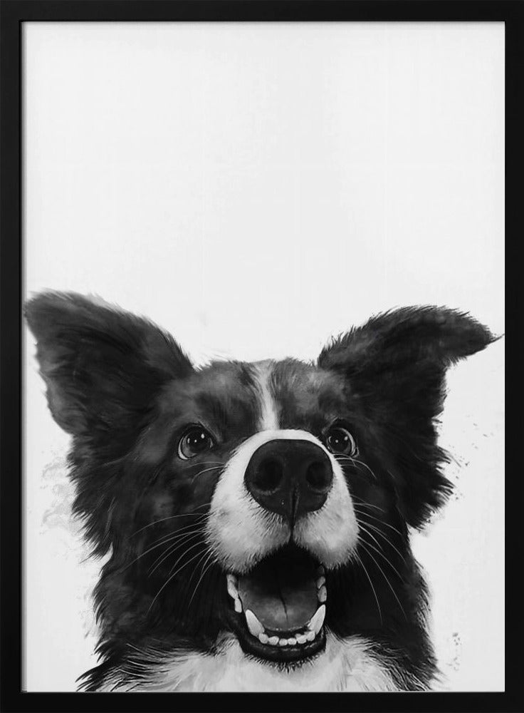 Mirada alegre de un perro  ·  cuadro de decoración