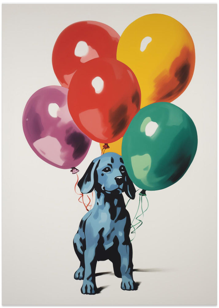 Dog with Balloons 2 · Decoration Picture