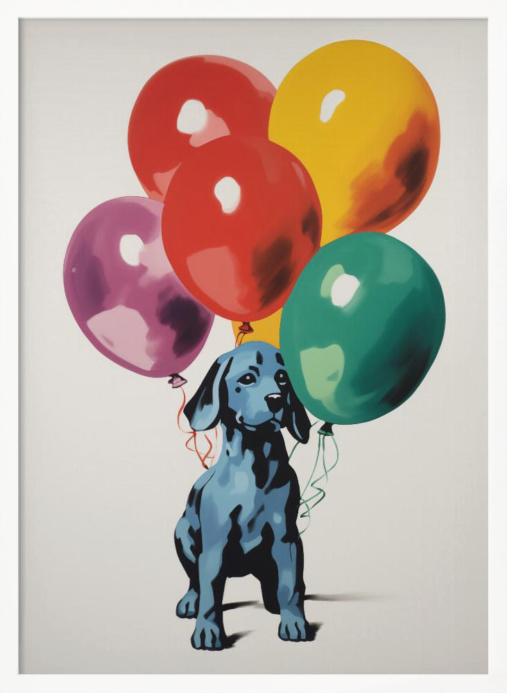 Dog with Balloons 2 · Decoration Picture