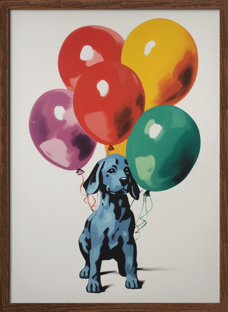 Dog with Balloons 2 · Decoration Picture