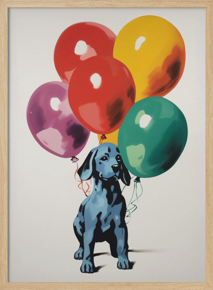 Dog with Balloons 2 · Decoration Picture