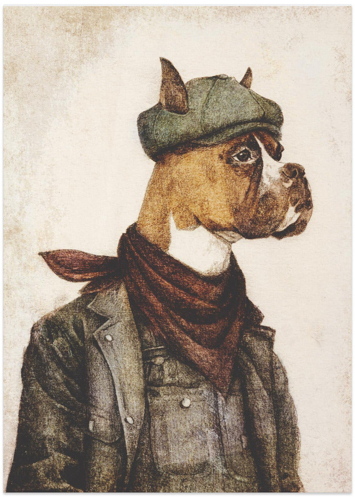 Bulldog trabajador  ·  cuadro de decoración