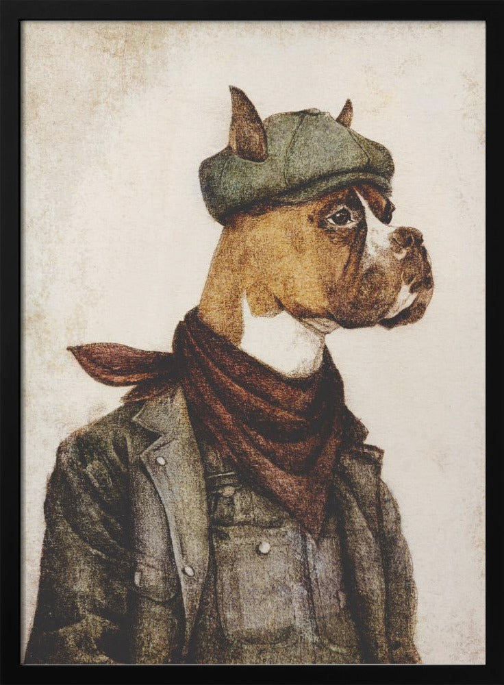 Bulldog trabajador  ·  cuadro de decoración