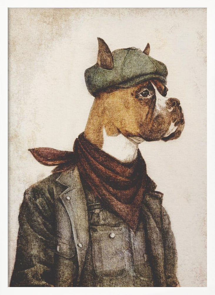 Bulldog trabajador  ·  cuadro de decoración
