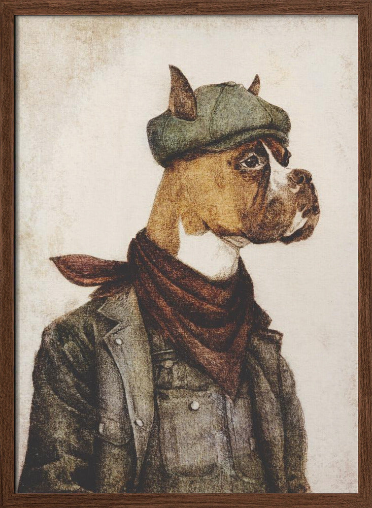 Bulldog trabajador  ·  cuadro de decoración