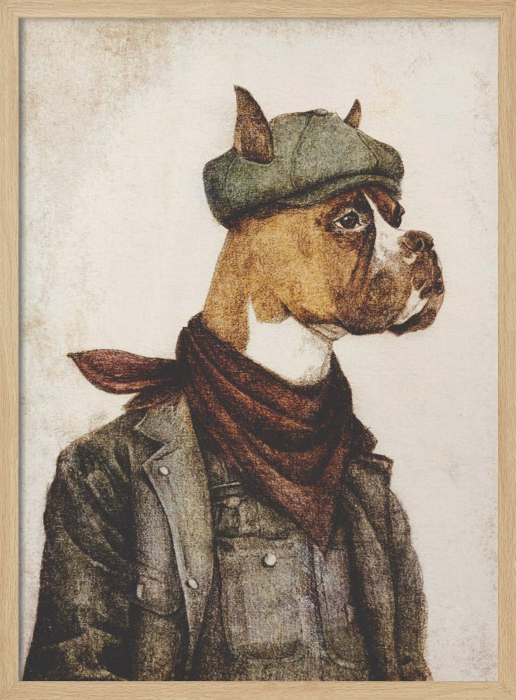 Bulldog trabajador  ·  cuadro de decoración