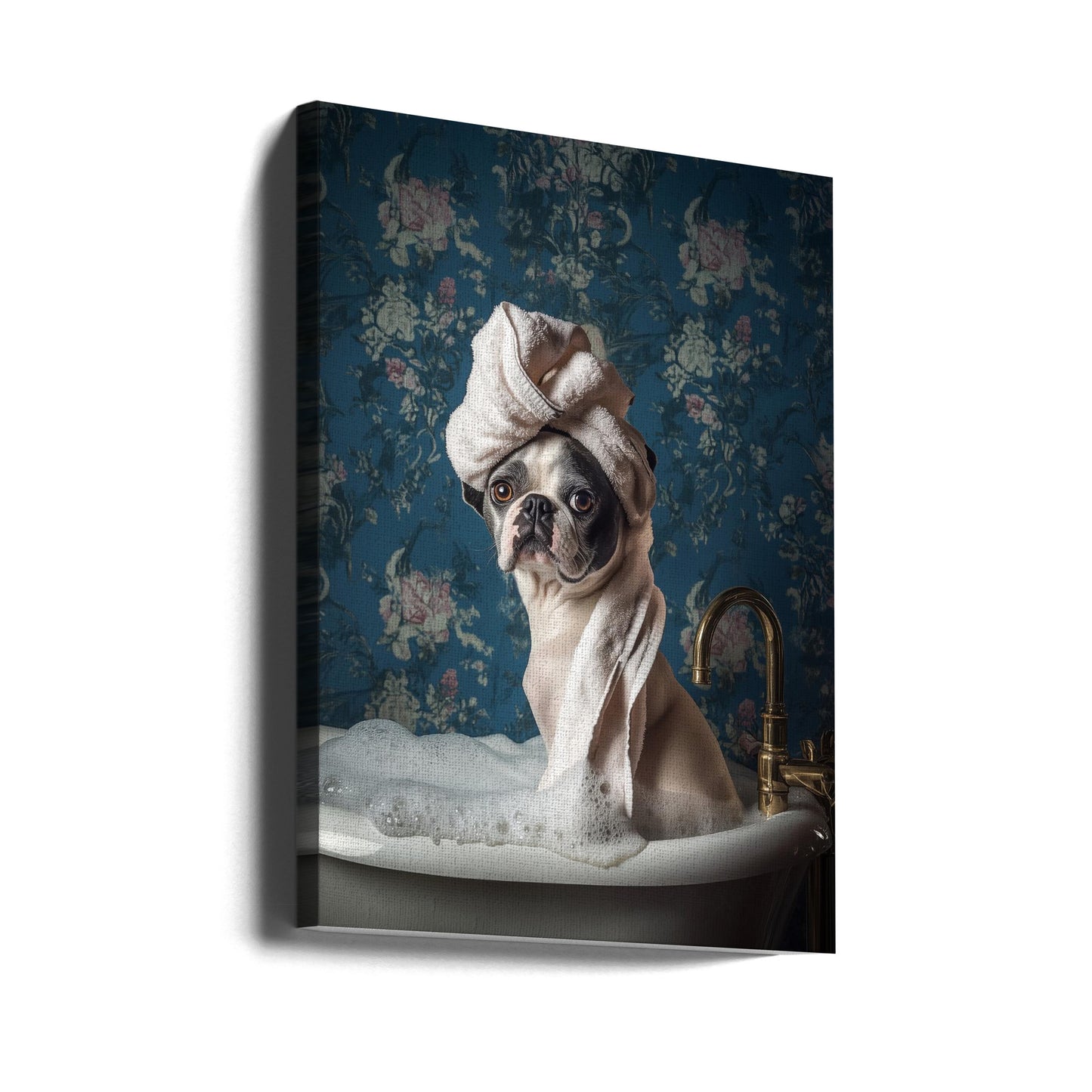 Baño de burbujas para perros  ·  cuadro de decoración