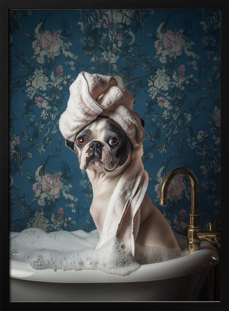 Baño de burbujas para perros  ·  cuadro de decoración