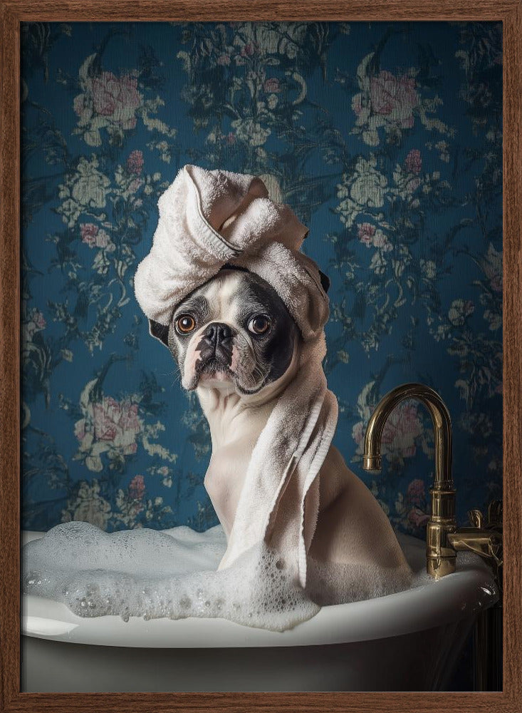 Baño de burbujas para perros  ·  cuadro de decoración