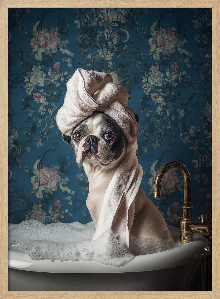 Baño de burbujas para perros  ·  cuadro de decoración