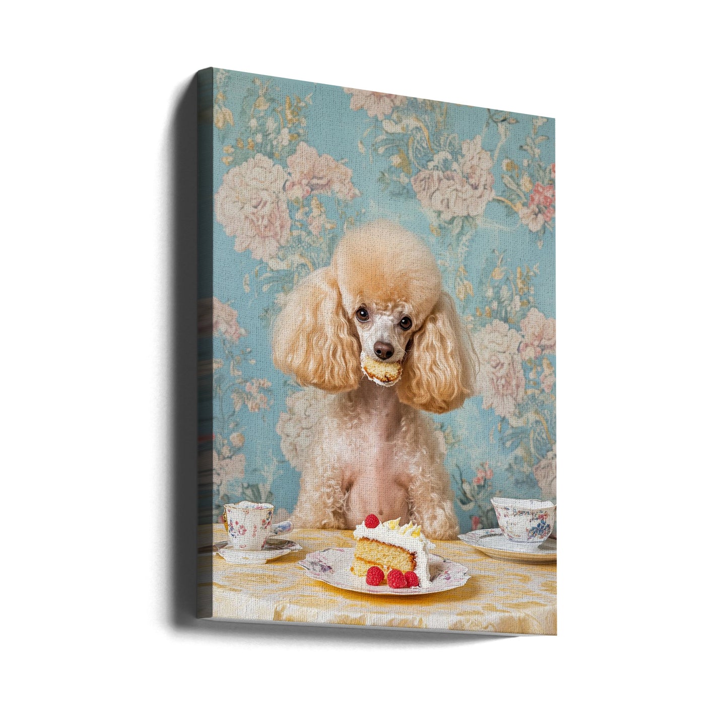 El caniche amante de los pasteles  ·  cuadro de decoración