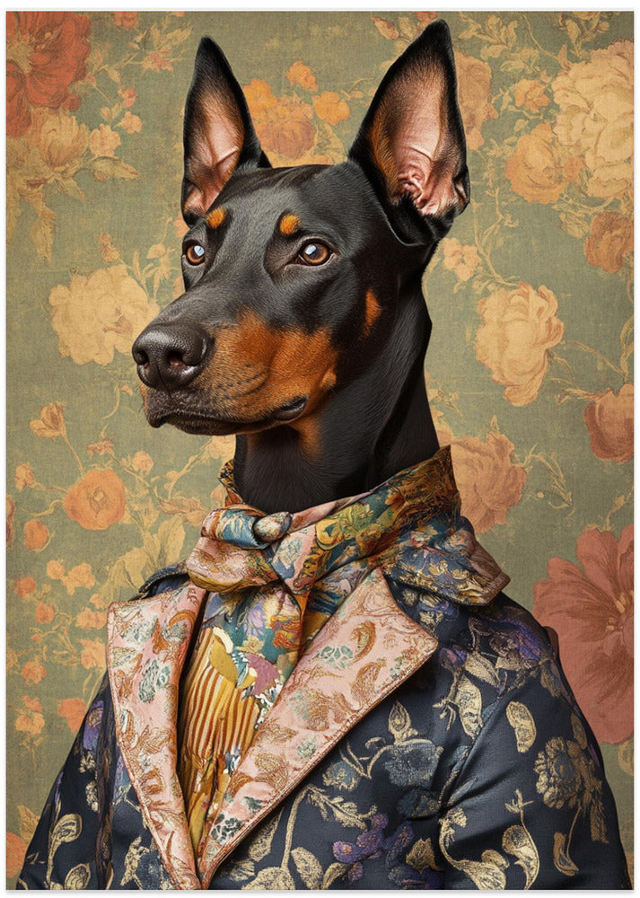 El distinguido perro Doberman  ·  cuadro de decoración