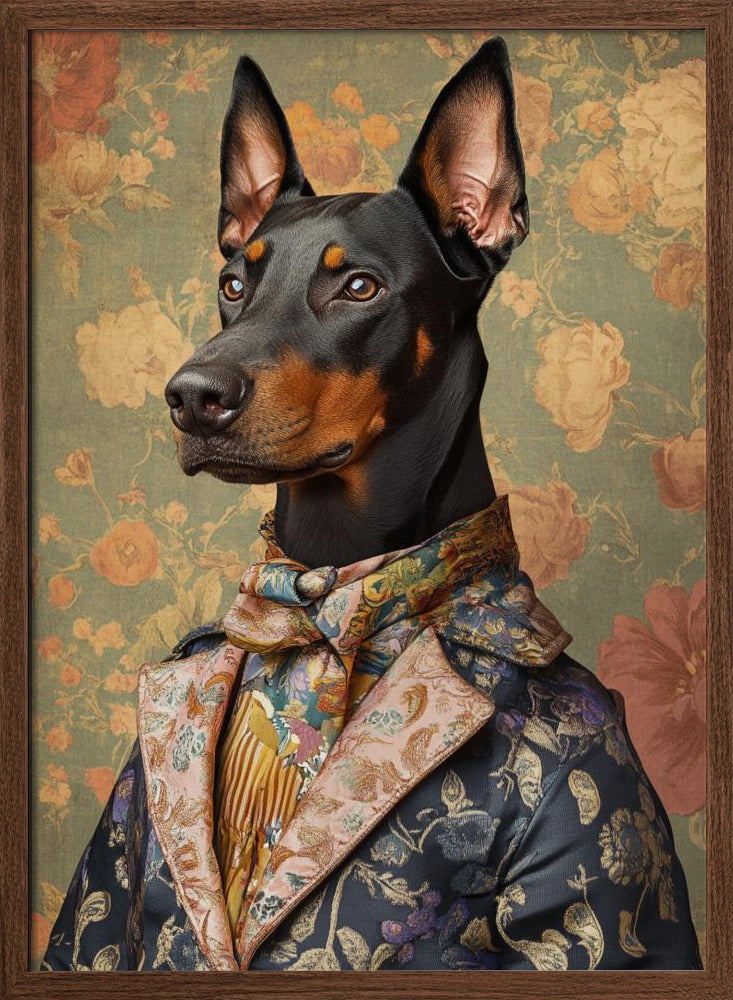 El distinguido perro Doberman  ·  cuadro de decoración