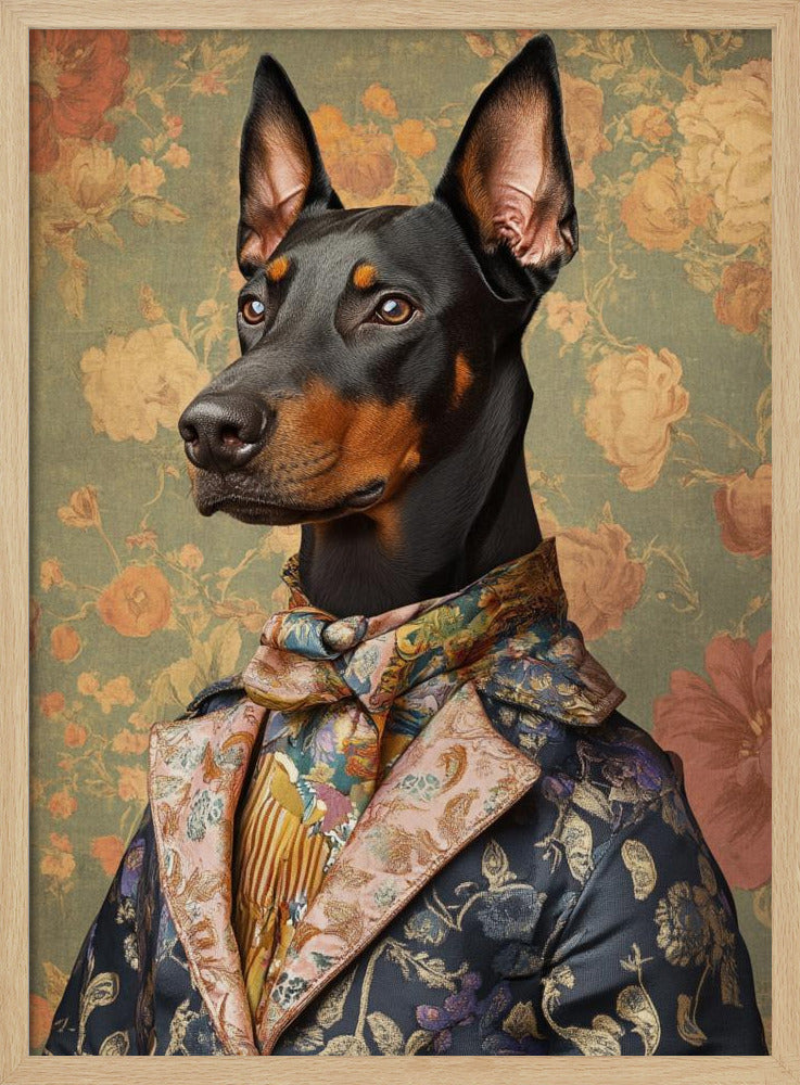 El distinguido perro Doberman  ·  cuadro de decoración