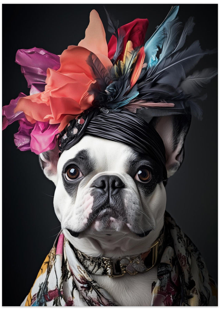 El bulldog francés regio  ·  cuadro de decoración