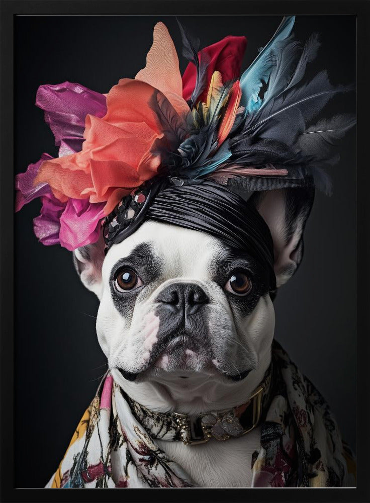 El bulldog francés regio  ·  cuadro de decoración