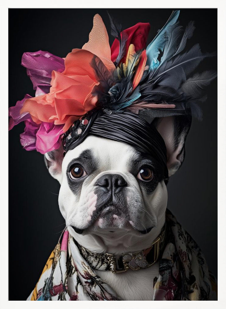 El bulldog francés regio  ·  cuadro de decoración