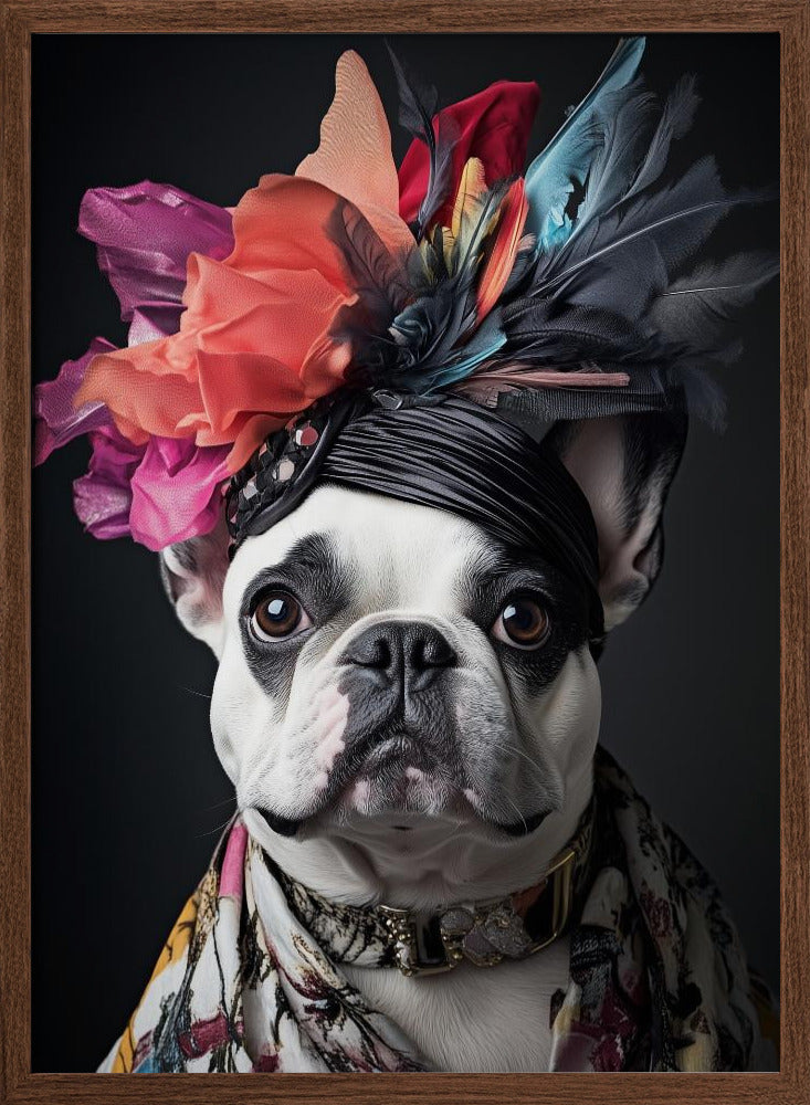 El bulldog francés regio  ·  cuadro de decoración