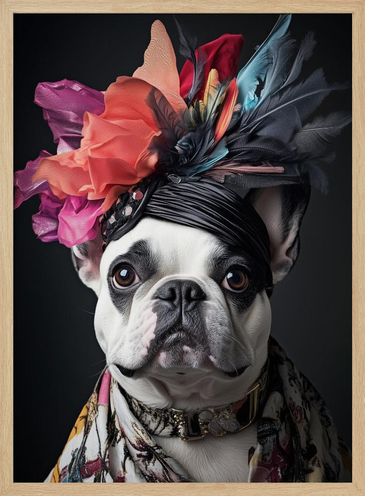 El bulldog francés regio  ·  cuadro de decoración