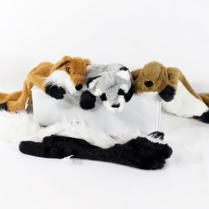 Criaturas sin relleno · paquete de 4 juguetes para perros