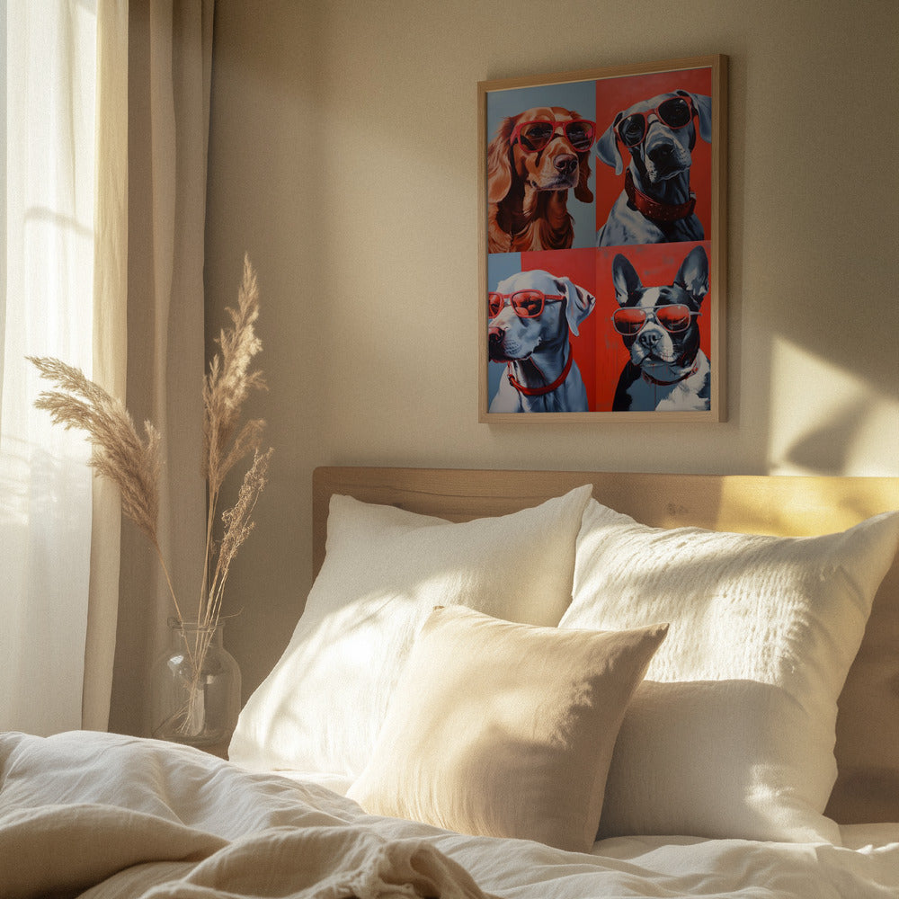 Perros en sombras  ·  cuadro de decoración