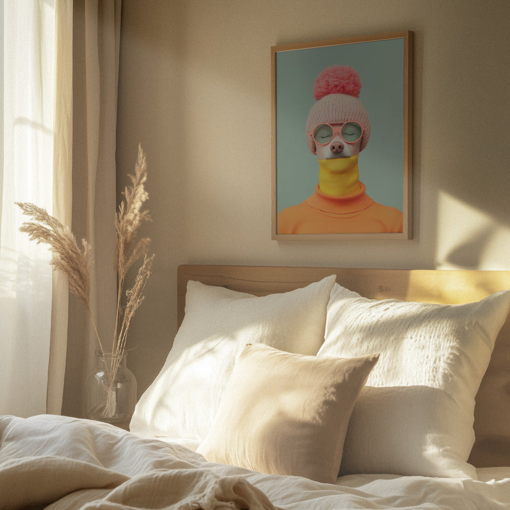 Retrato surrealista de perro humano 1  ·  cuadro de decoración