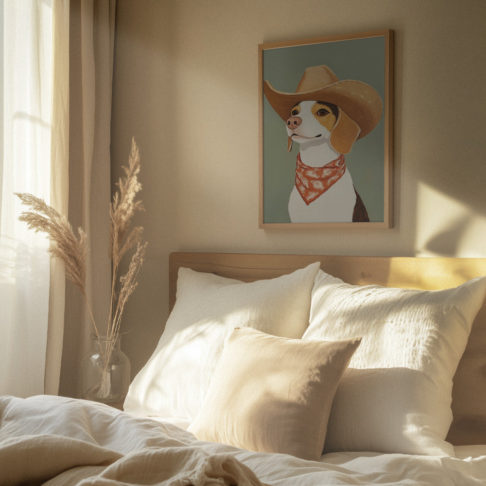 Perro Beagle Vaquero  ·  cuadro de decoración
