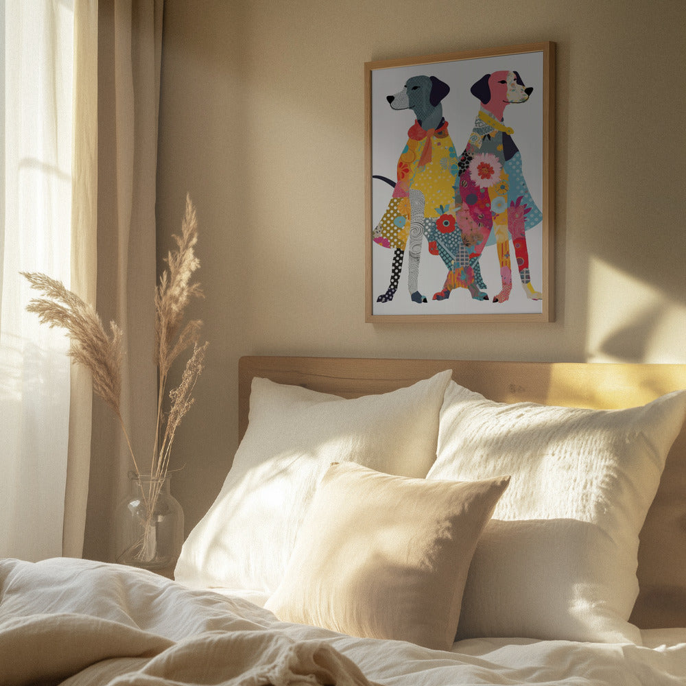 Perros coloridos  ·  cuadro de decoración