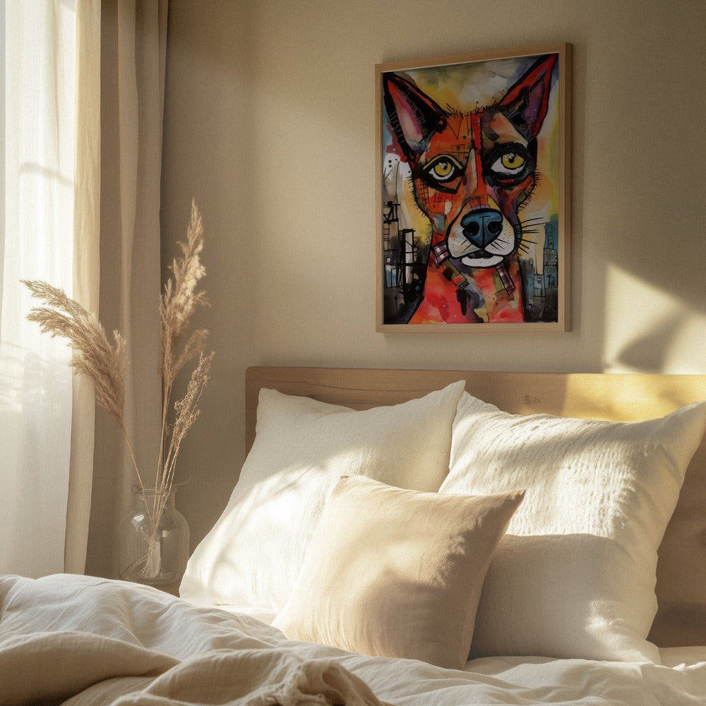 El perro de color  ·  cuadro de decoración