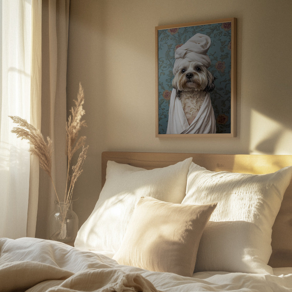 Perro de día de spa  ·  cuadro de decoración