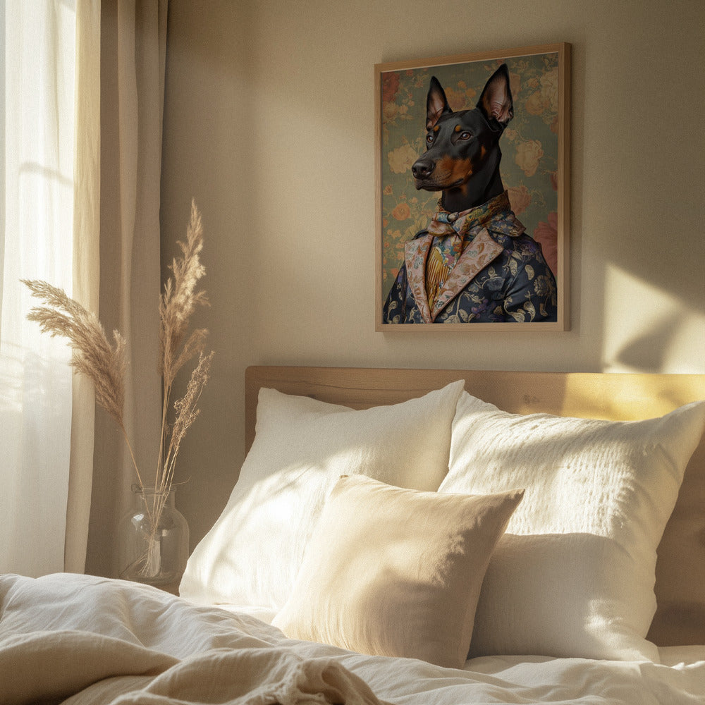 El distinguido perro Doberman  ·  cuadro de decoración