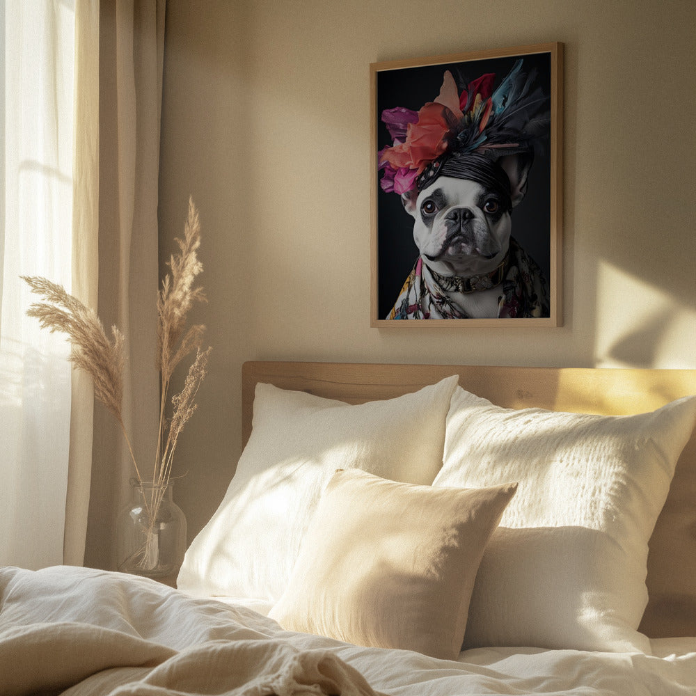 El bulldog francés regio  ·  cuadro de decoración