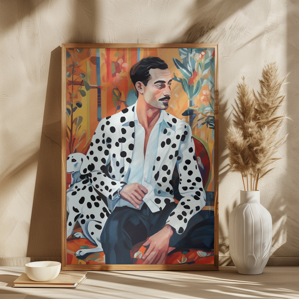 Dálmata y hombre  ·  cuadro de decoración