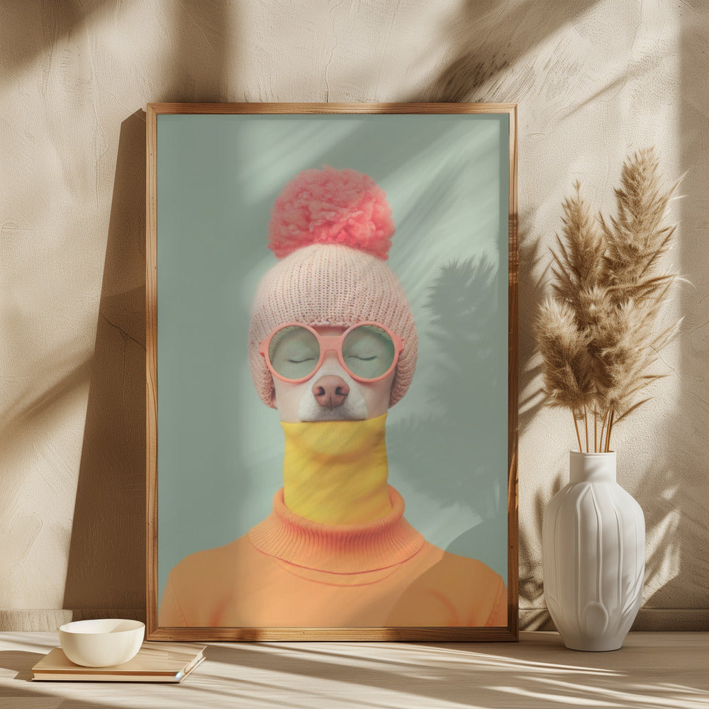 Retrato surrealista de perro humano 1  ·  cuadro de decoración