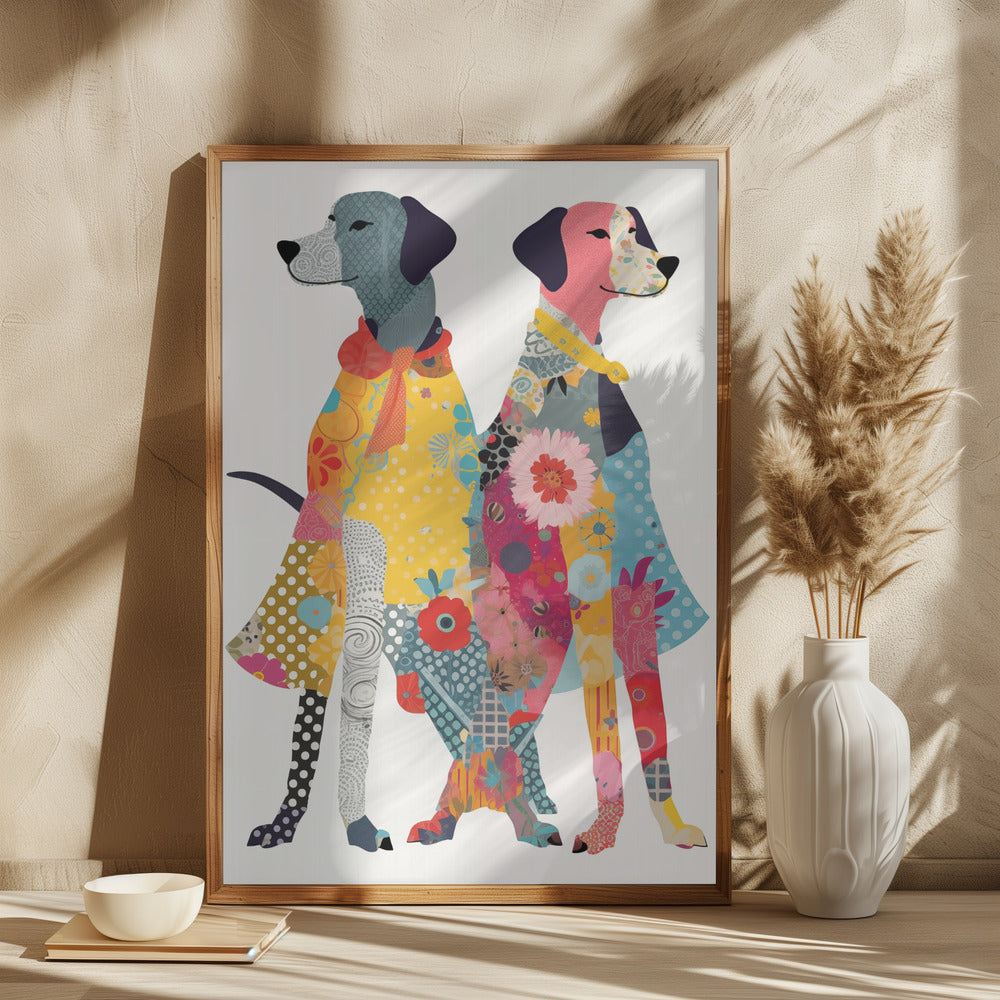 Perros coloridos  ·  cuadro de decoración