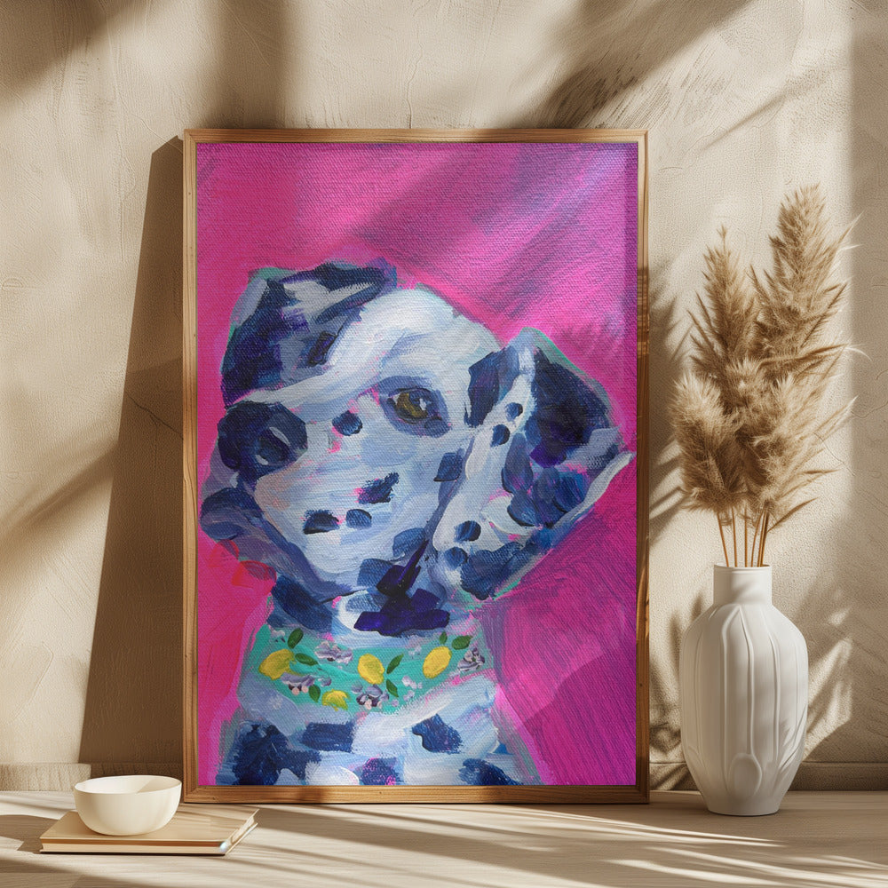 Perro dálmata magenta  ·  cuadro de decoración