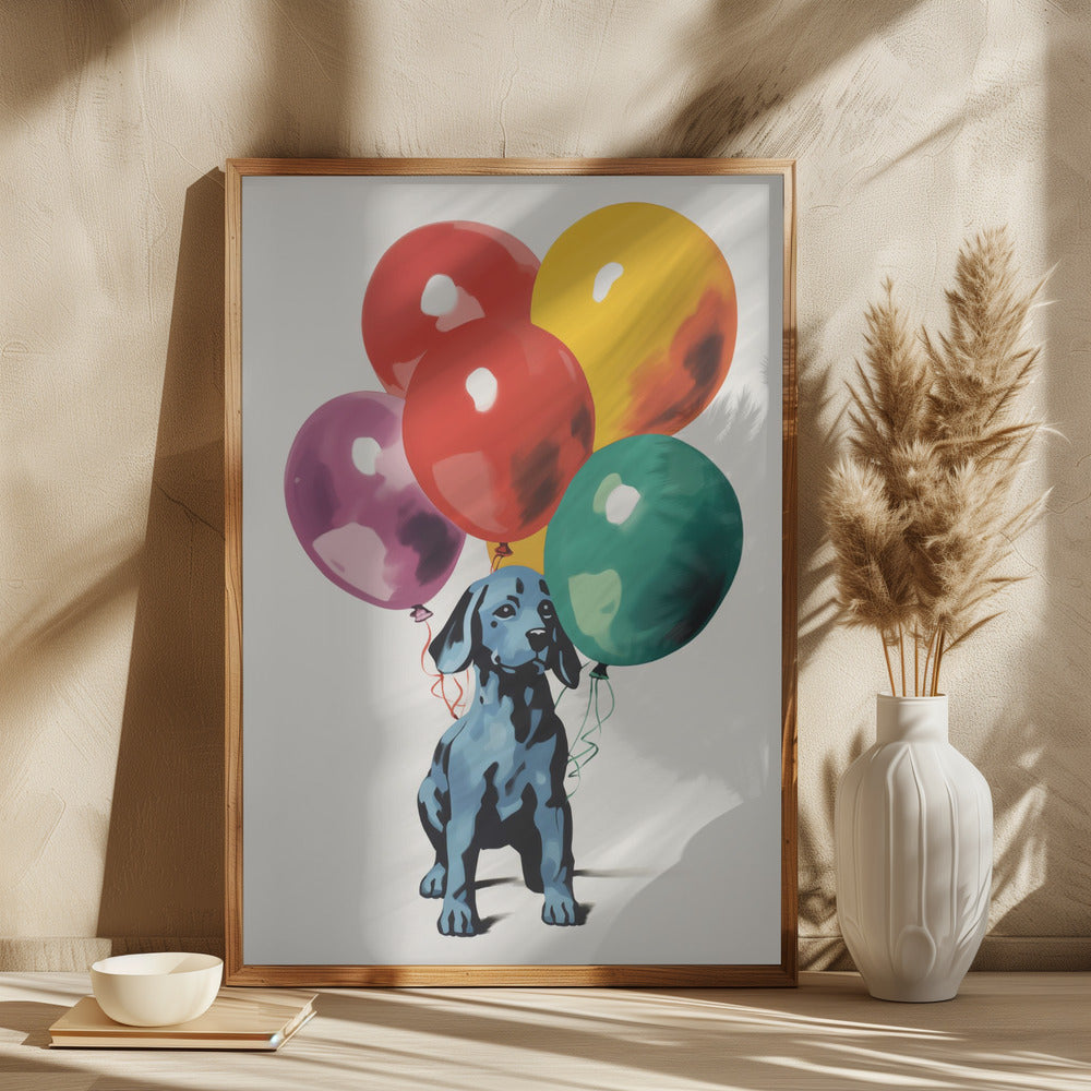 Dog with Balloons 2 · Decoration Picture
