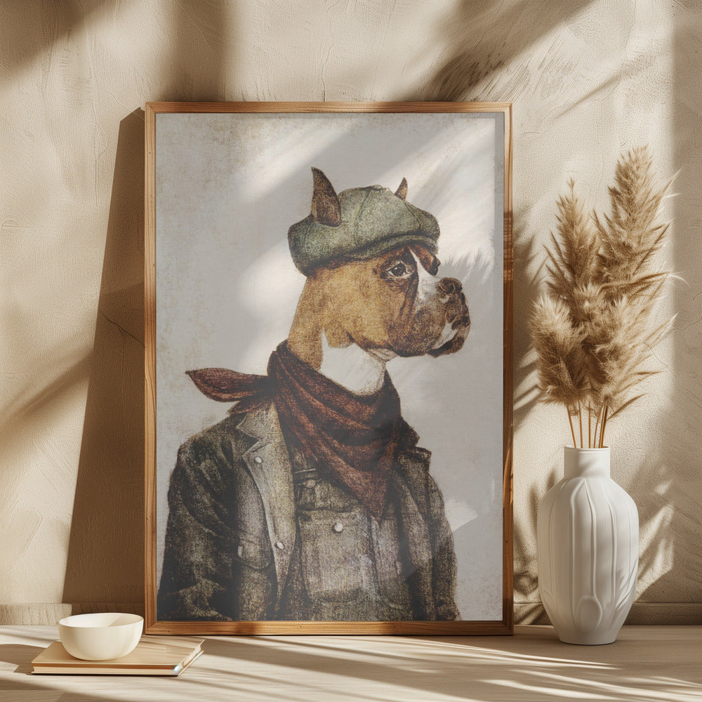 Bulldog trabajador  ·  cuadro de decoración