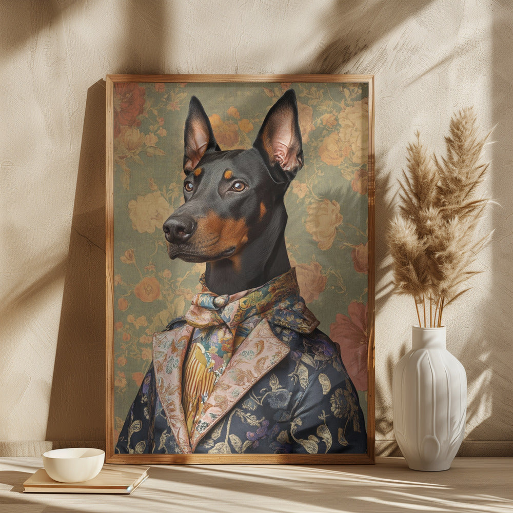 El distinguido perro Doberman  ·  cuadro de decoración