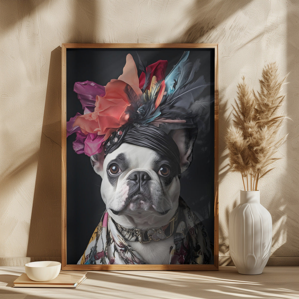 El bulldog francés regio  ·  cuadro de decoración