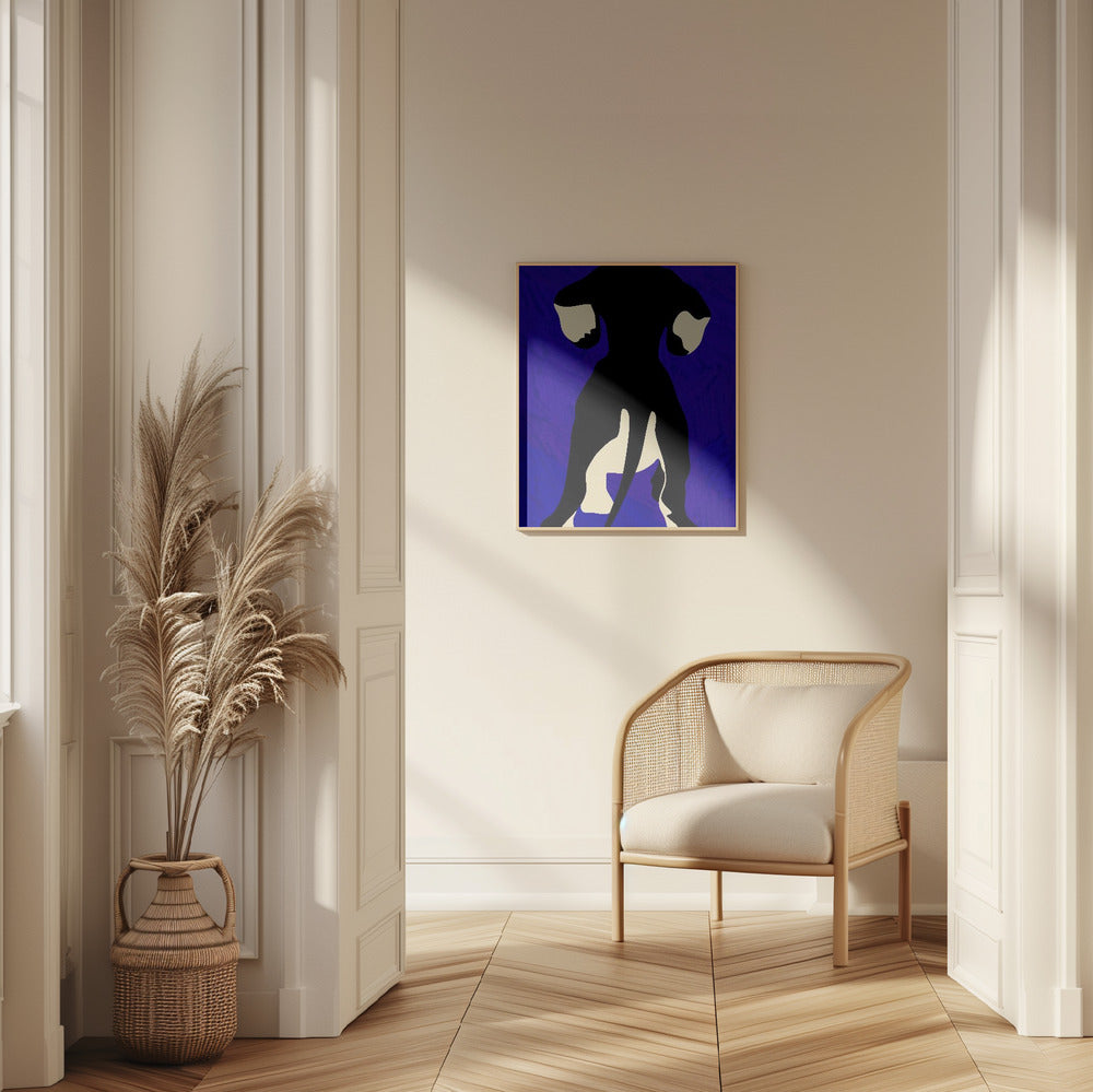 Trasero de perro azul  ·  cuadro de decoración