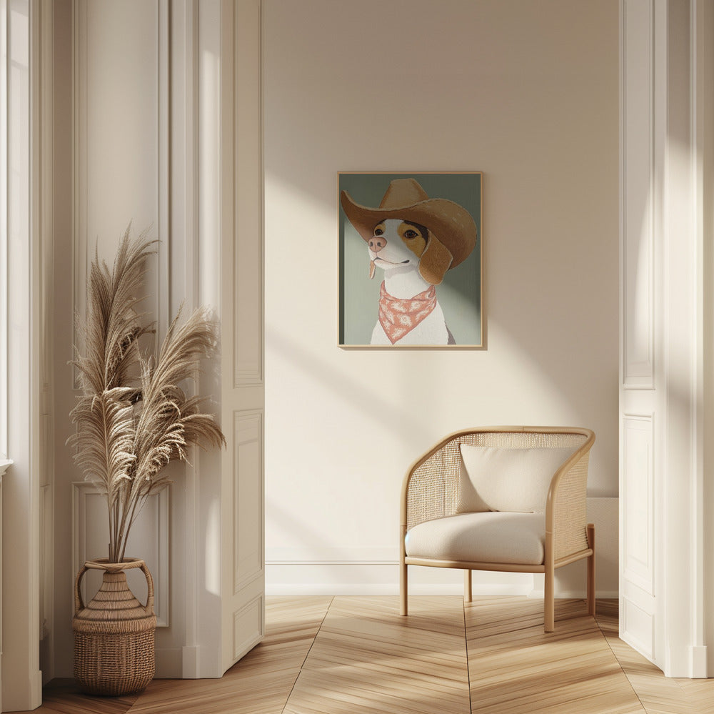 Perro Beagle Vaquero  ·  cuadro de decoración