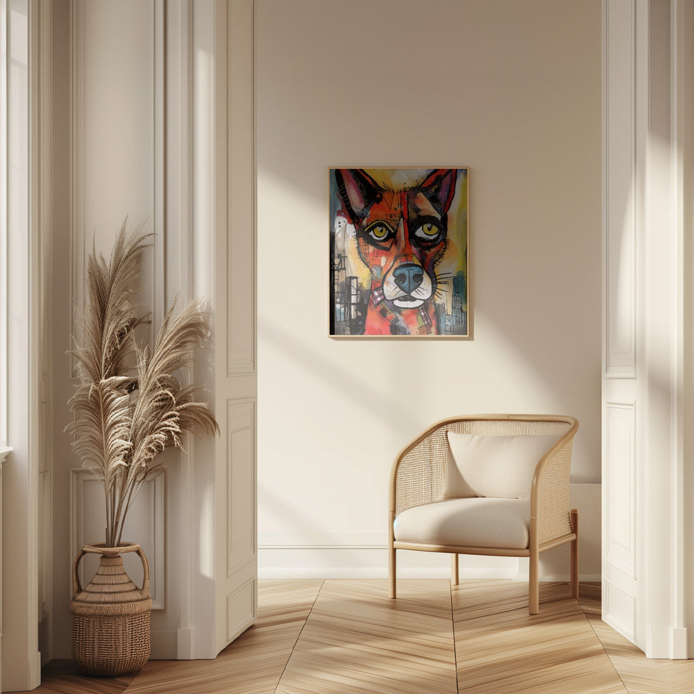 El perro de color  ·  cuadro de decoración