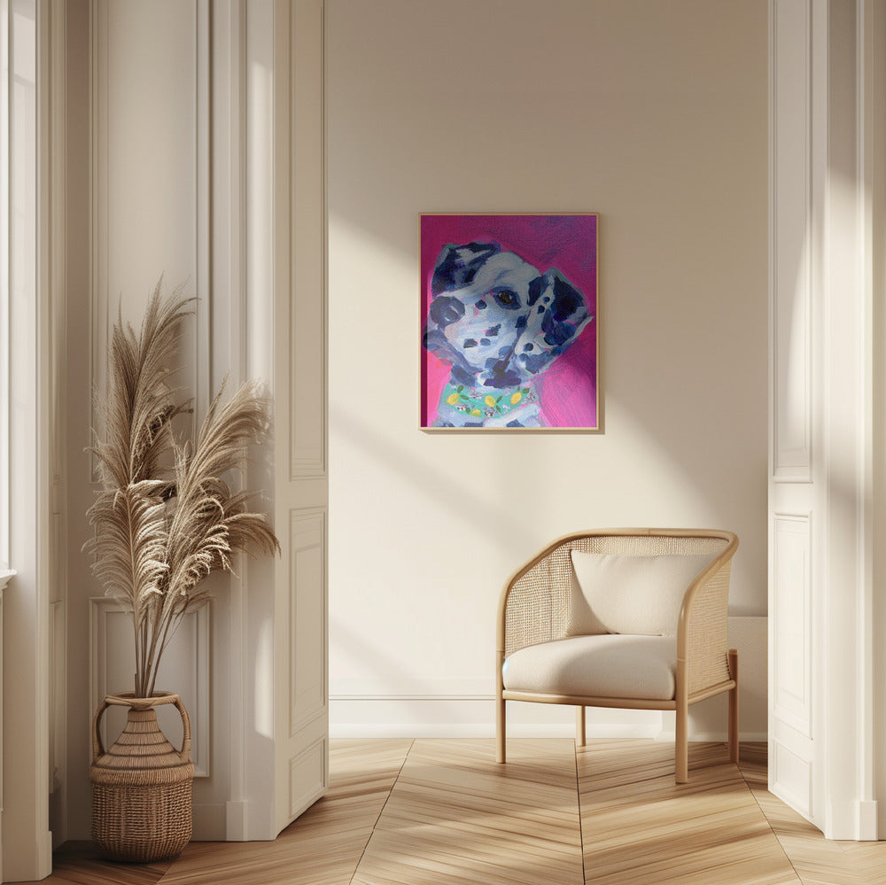 Perro dálmata magenta  ·  cuadro de decoración