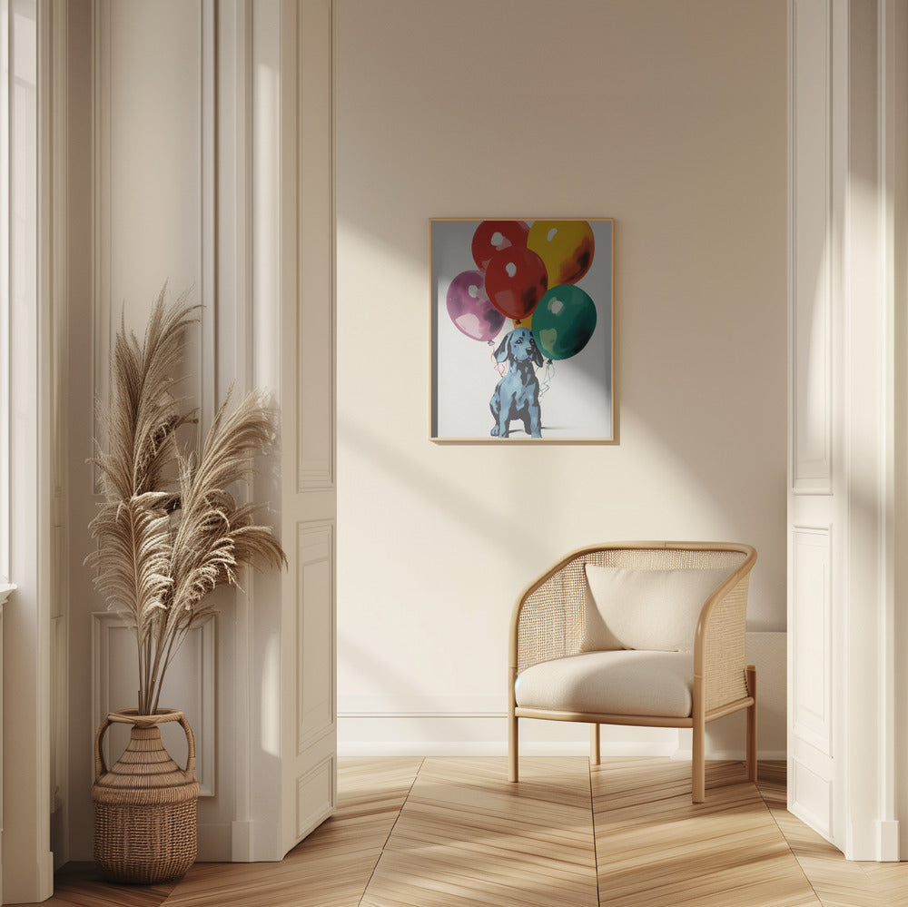 Dog with Balloons 2 · Decoration Picture
