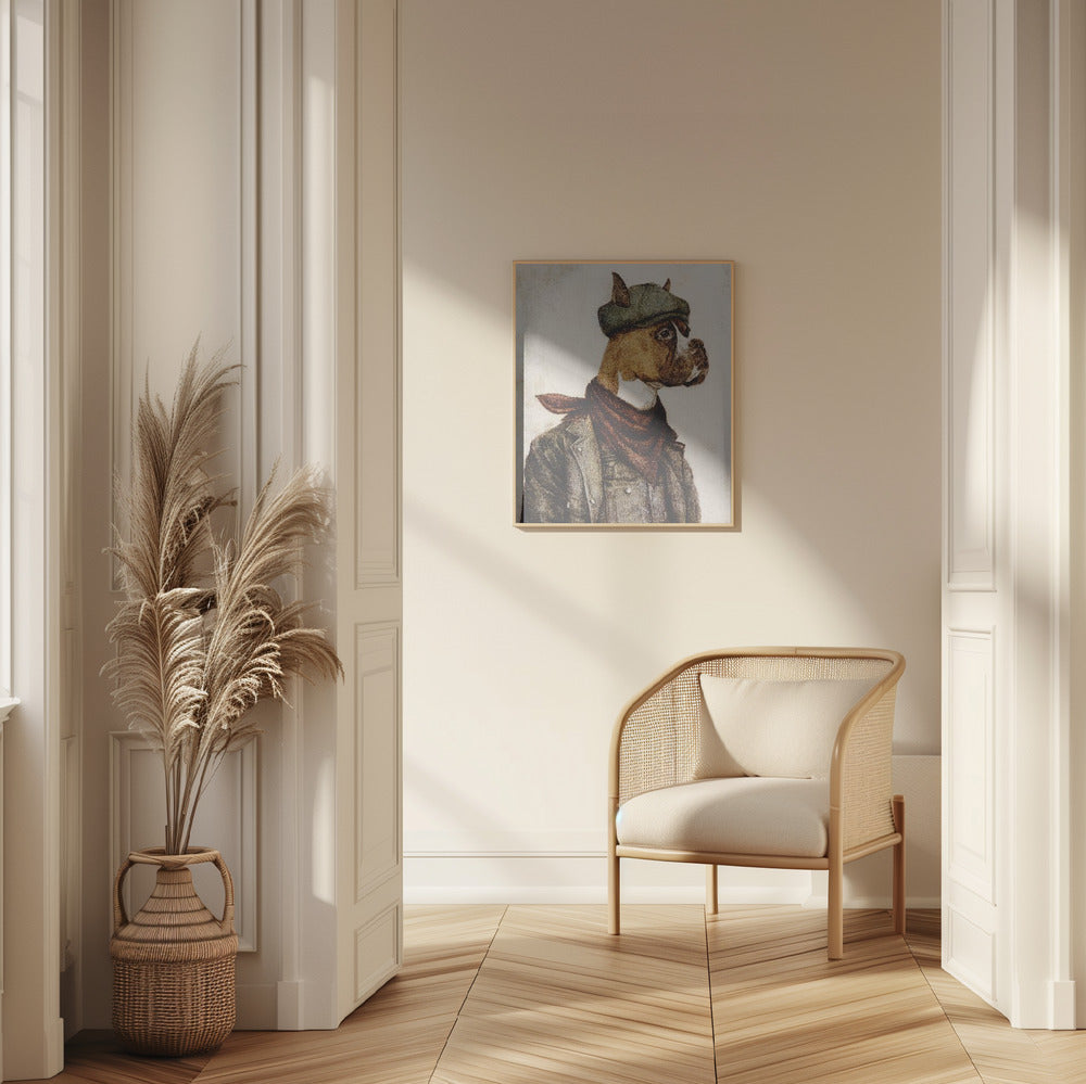 Bulldog trabajador  ·  cuadro de decoración