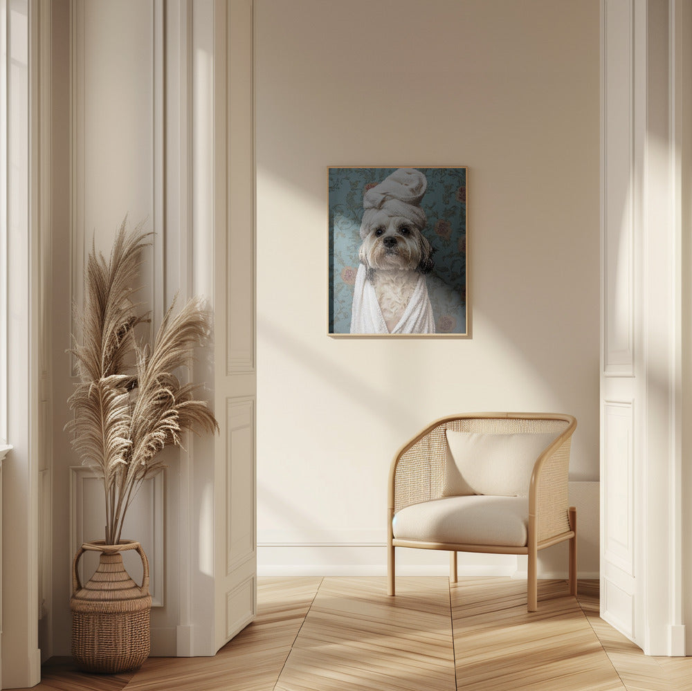 Perro de día de spa  ·  cuadro de decoración