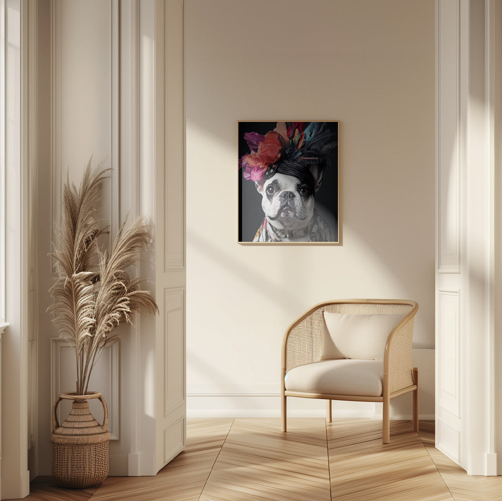 El bulldog francés regio  ·  cuadro de decoración