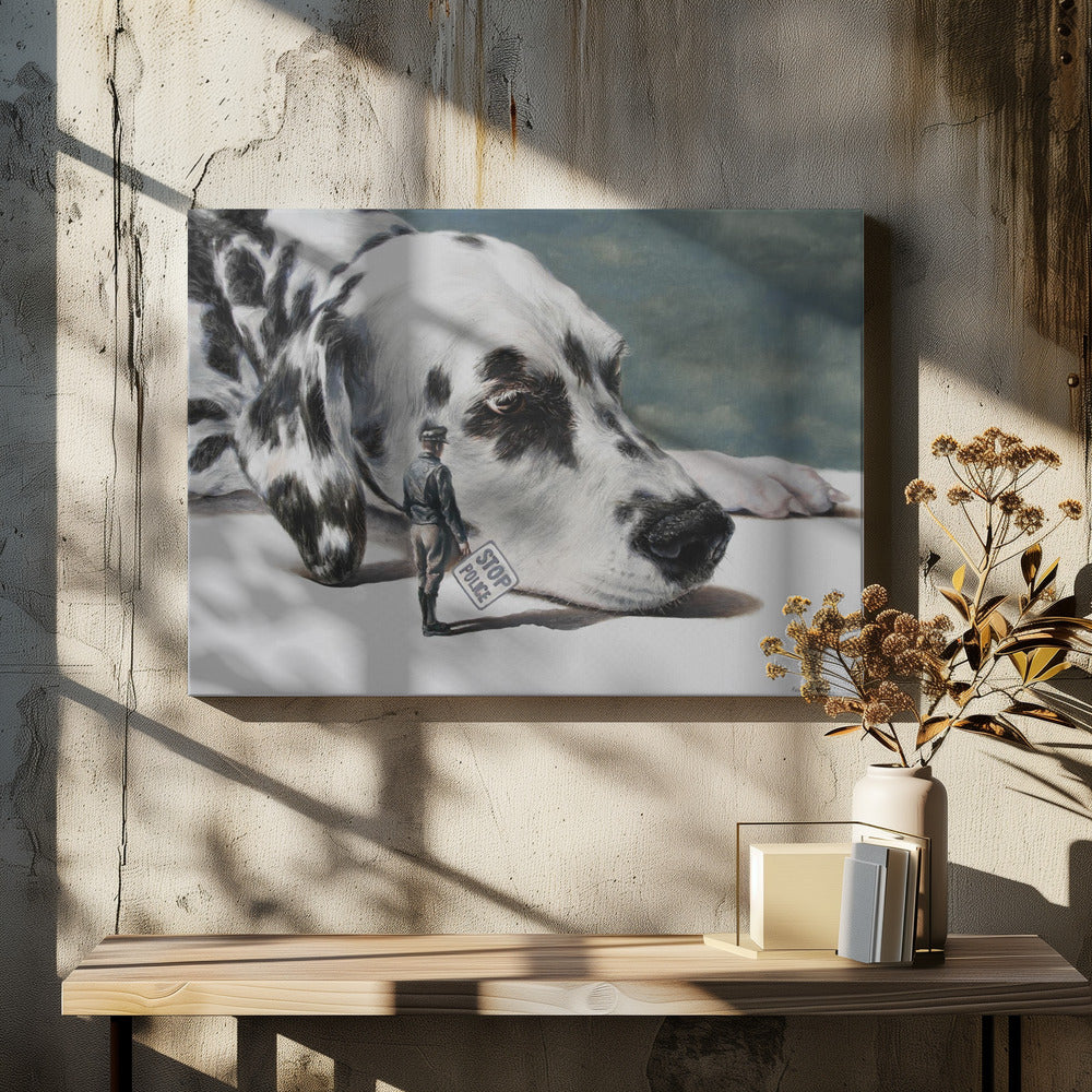 Perro fugitivo  ·  cuadro de decoración